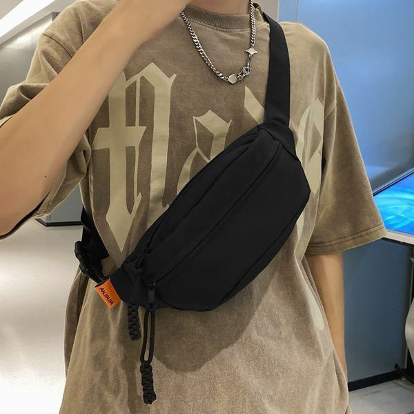 Bolsos deportivos para el pecho para hombre y mujer, bolso cruzado sencillo e informal que combina con todo