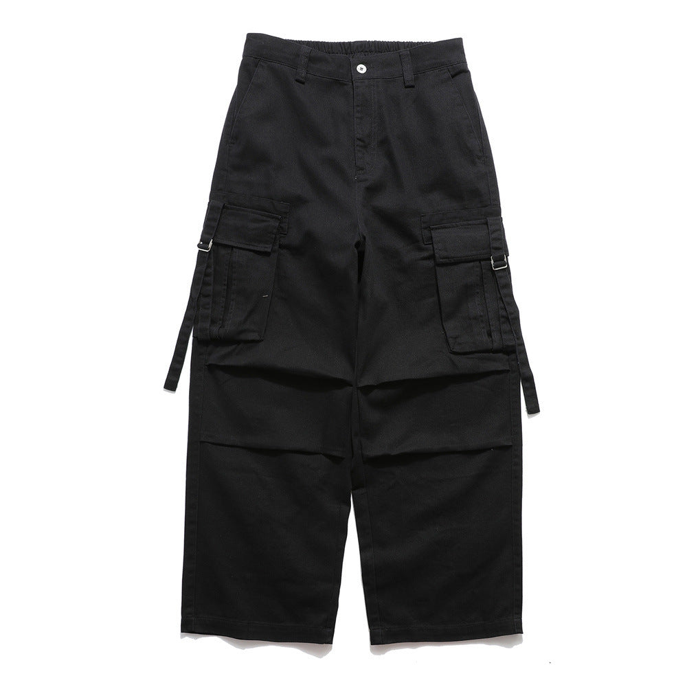 Men's Fashion Personalized Solid Color Loose Trousers