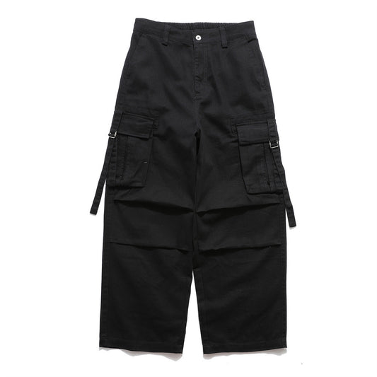 Men's Fashion Personalized Solid Color Loose Trousers