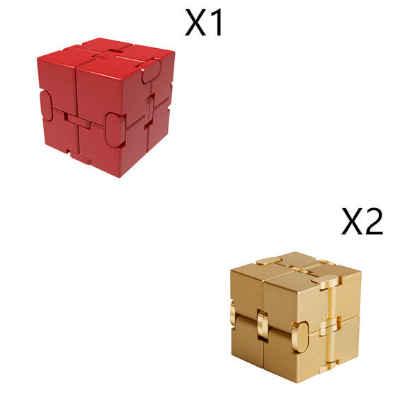 Jouet anti-Stress Cube infini en métal de qualité supérieure, décompresse Portable, jouets relaxants pour enfants et adultes