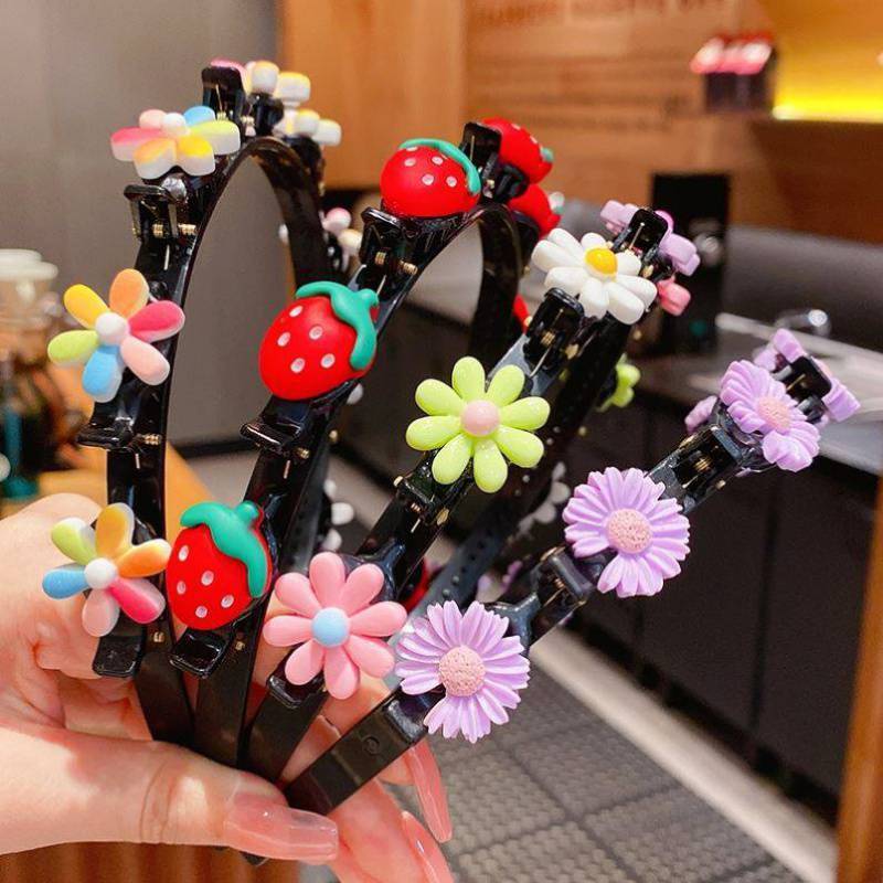 Accessoires pour cheveux à pince pour filles, rouge filet