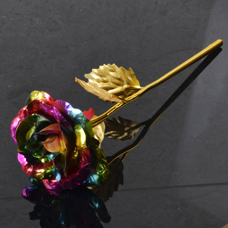 Rosas de lámina dorada Regalo del día de San Valentín chino Chocolate Rosa dorada Día de San Valentín