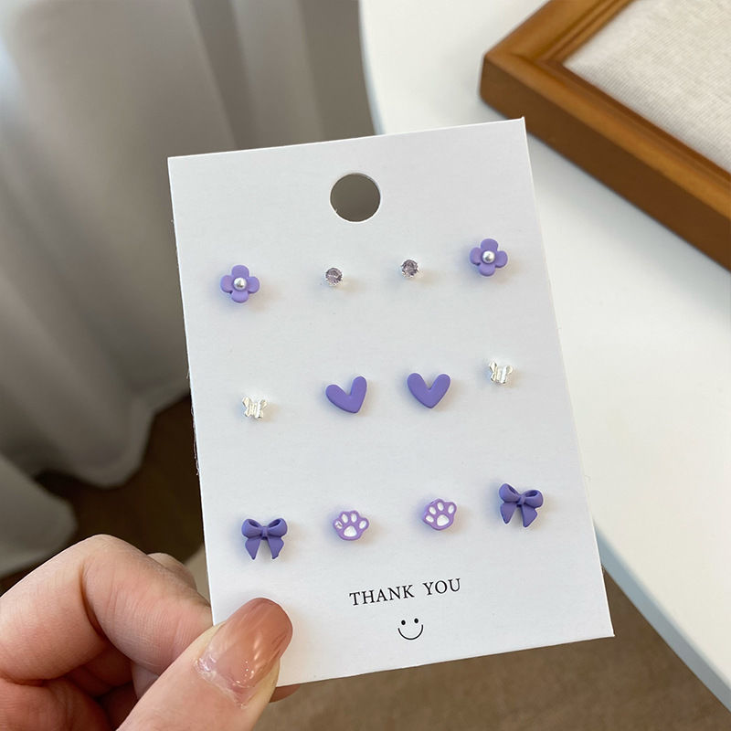 Boucles d'oreilles à tige en argent sterling pour femme