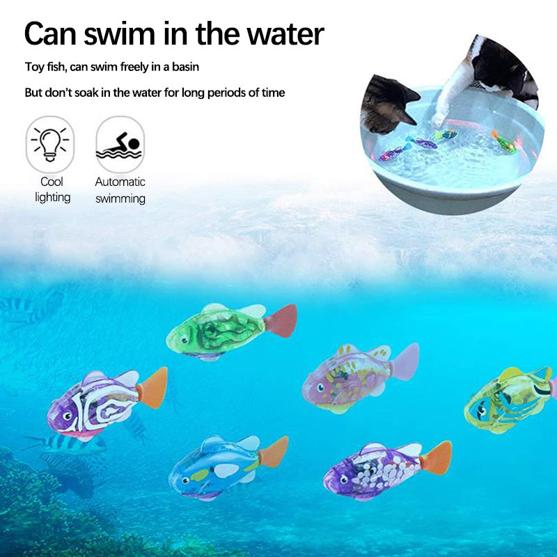 Jouet d'eau de poisson électrique interactif pour chat, pour jeu d'intérieur, Robot de natation, jouets de poisson pour chat, chien, animal de compagnie, bébé nageur, jouets de bain Robofish