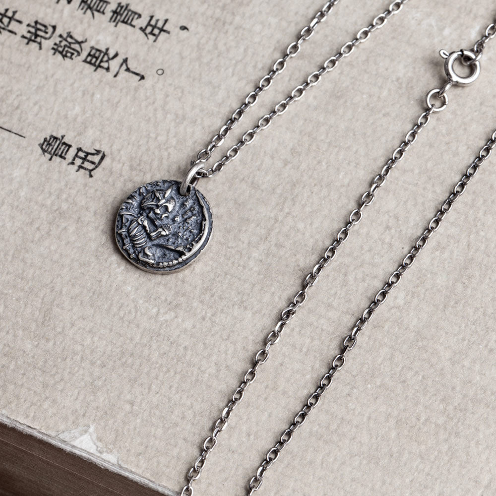 S925 Sterling Silver Gothic Antique Silver Little Devil Pendant