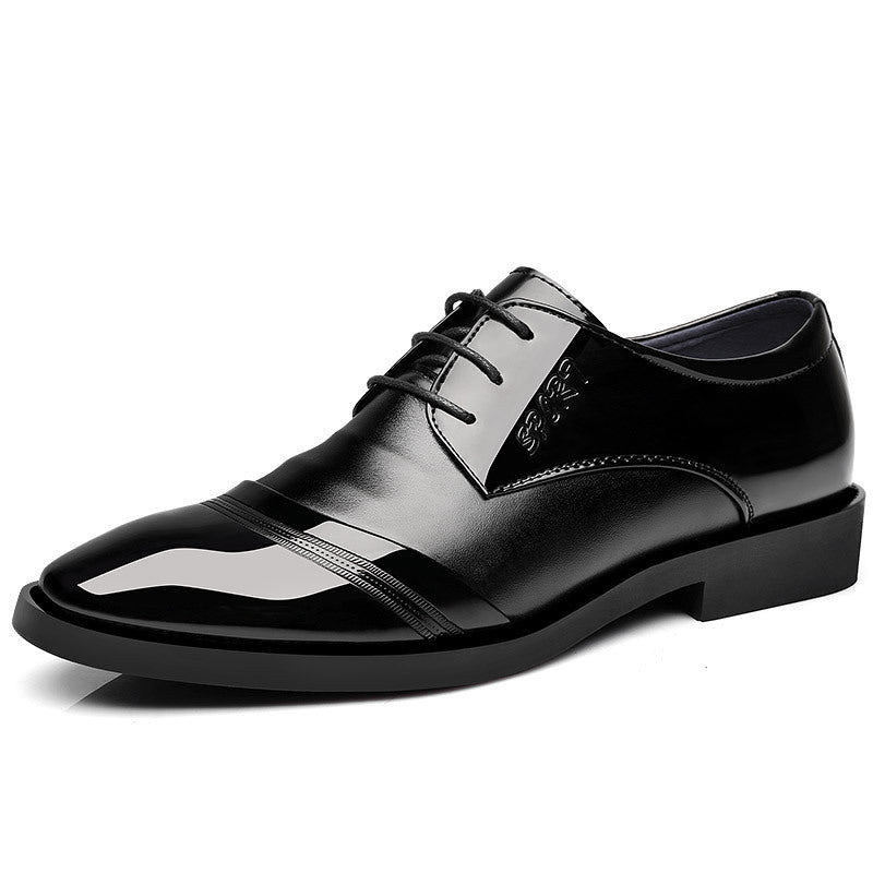 Zapatos casuales de cuero puntiagudos coreanos para hombres