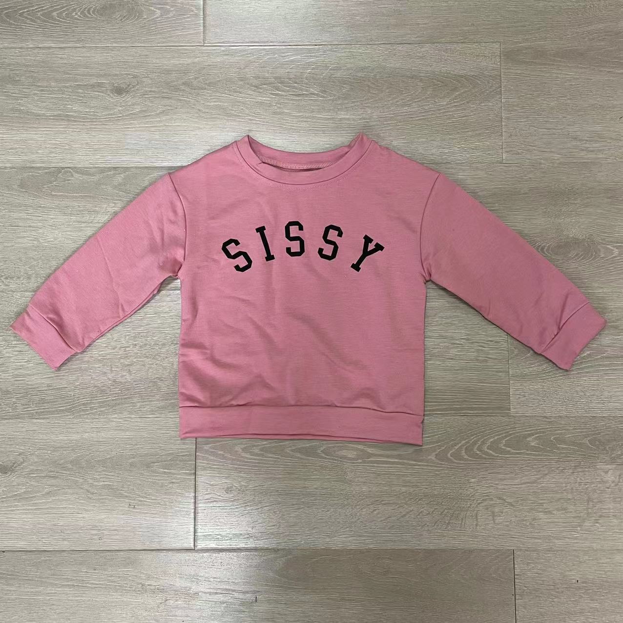 Pull-over décontracté avec lettres imprimées pour enfants, sweat-shirt pour enfants