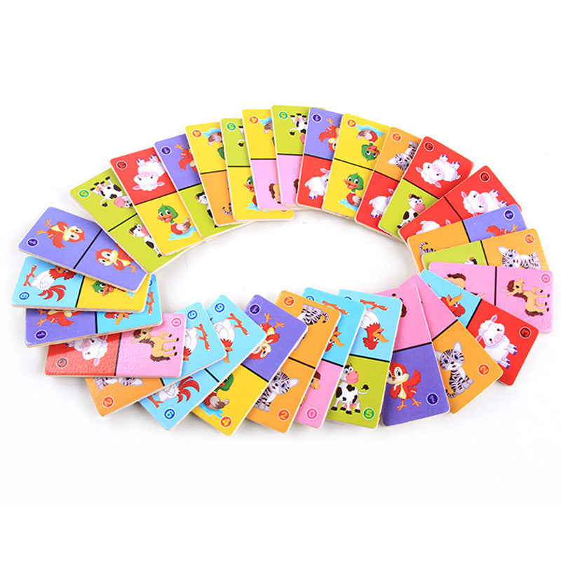 Solitaire en bois Animal Domino Kids