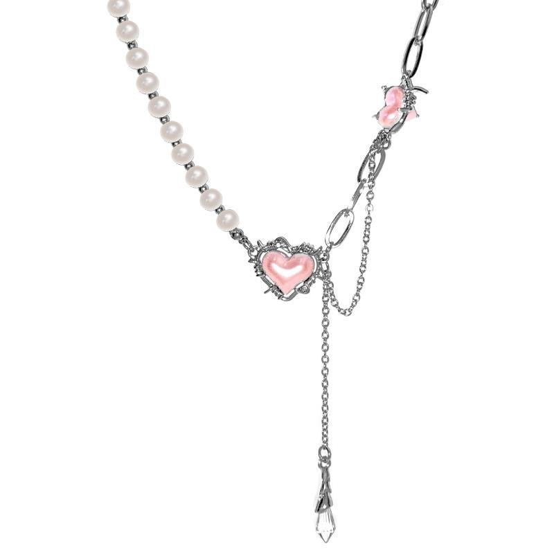 Collier coeur d'épine doux et frais pour femmes