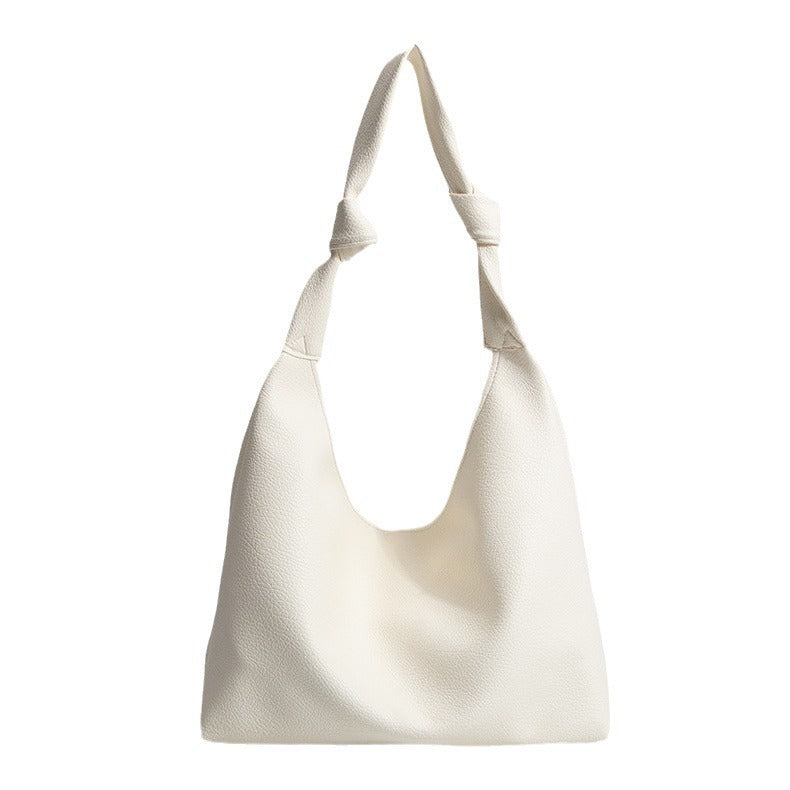 Grand sac fourre-tout en cuir souple, sac à bandoulière simple et tendance
