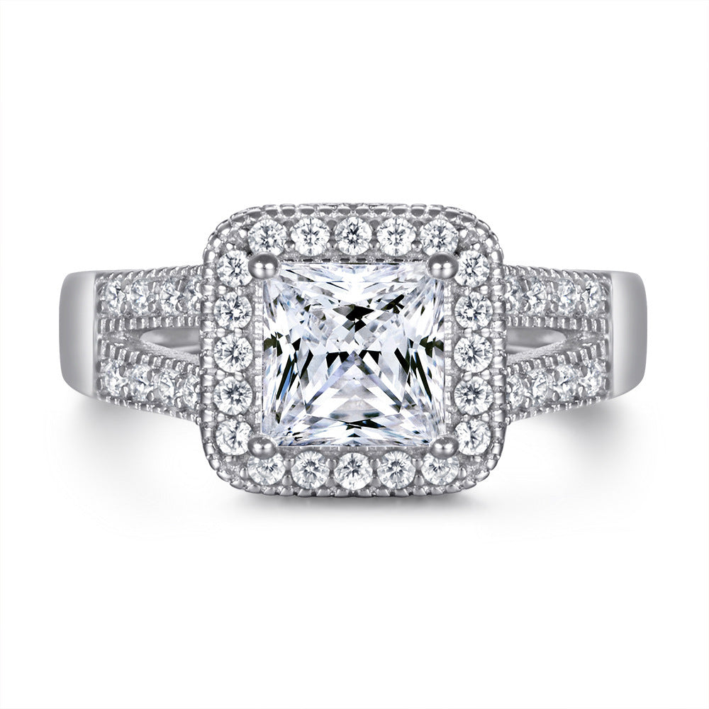 Women's S925 Silver Zircon Ring
