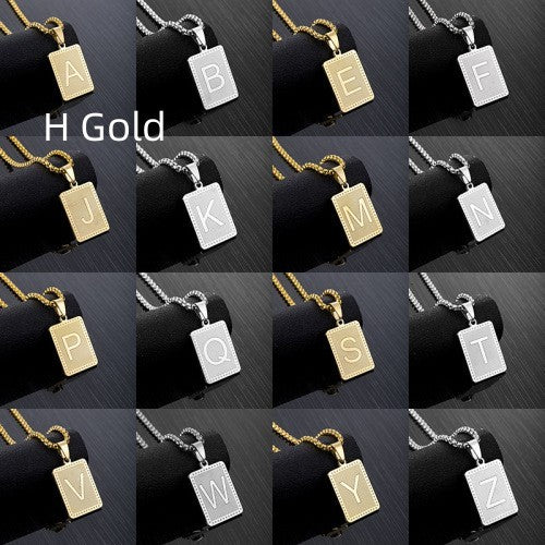 Women's Letter Fashion Stainless Steel Pendant Necklace