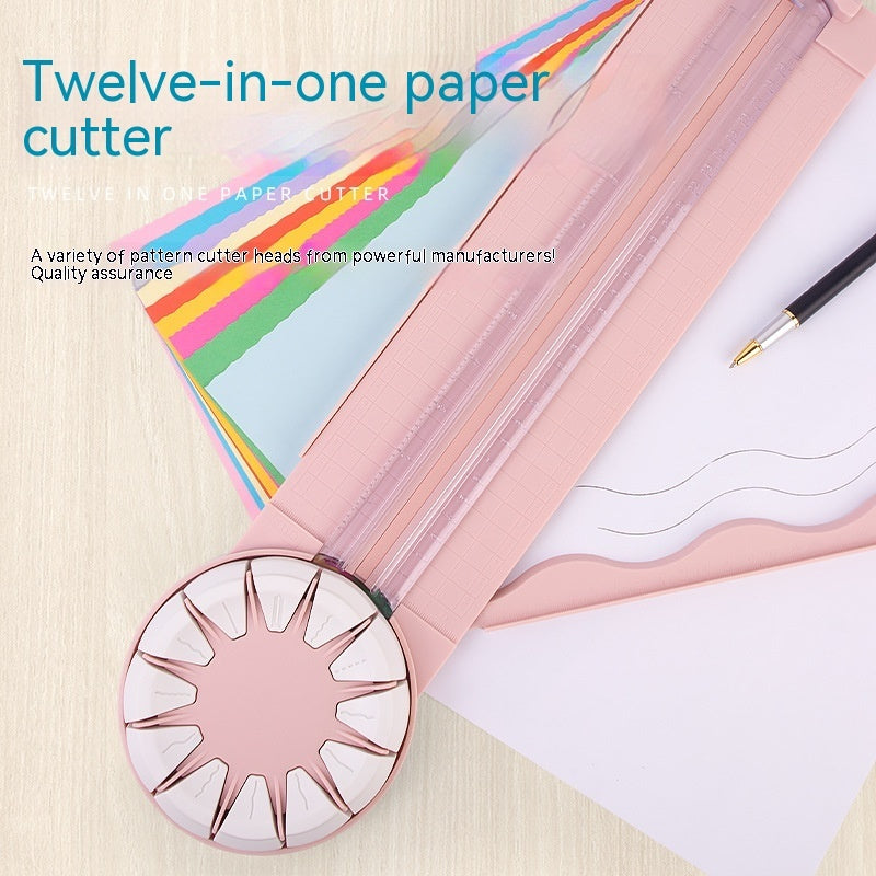 Coupe-papier multifonctionnel 12 en 1, Machine de découpe de papier en plastique à points
