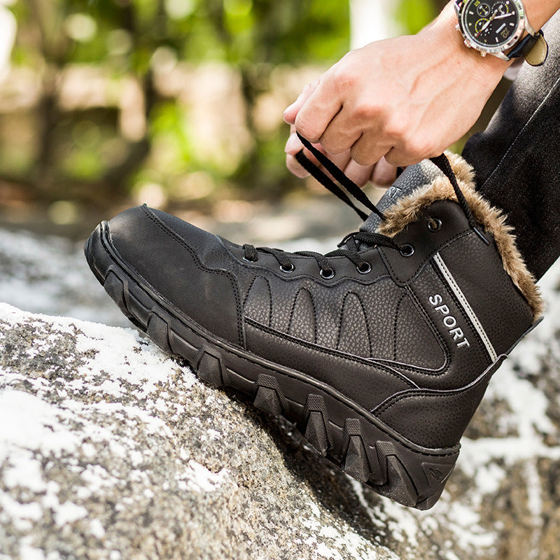 Botas de nieve de viaje térmicas antideslizantes y gruesas para hombre