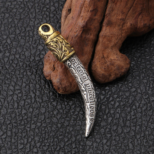 Vintage Thai Silver Carved Wolf Tooth Men And Women Pendant Fashion
