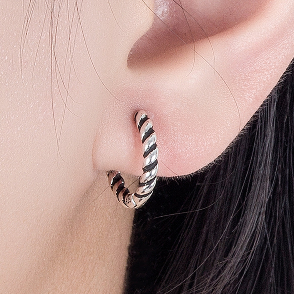 Boucles d'oreilles torsadées créatives, Europe et amérique, boucles d'oreilles à Clip, élégantes, gracieuses et simples