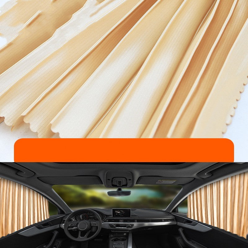 Cortina solar retráctil automática con aislamiento térmico y protector solar