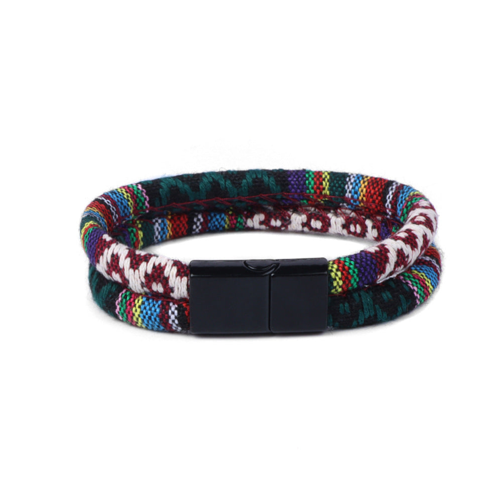 Amantes de la joyería de tela colorida y salvaje