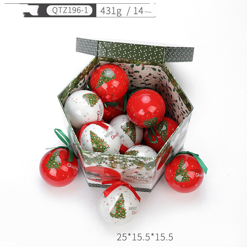 Caja de regalo de Navidad con colgante de decoración de árbol de Navidad