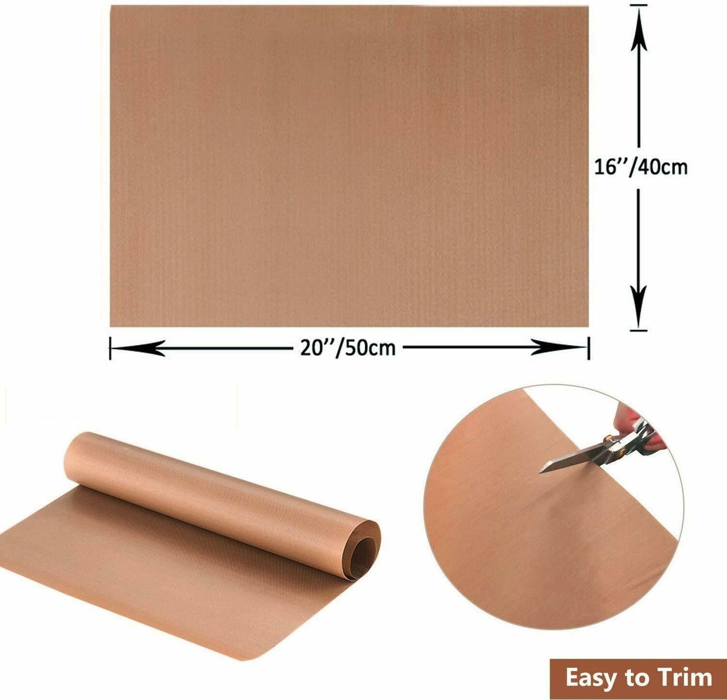 Hojas para transferencia de hierro, horno, revestimiento de cocina, estera de PTFE