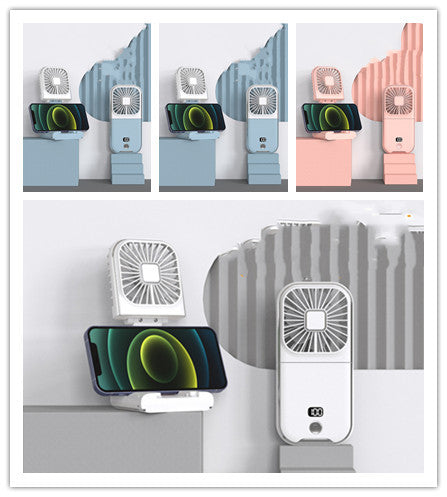 Ventilador pequeño portátil plegable con pantalla digital