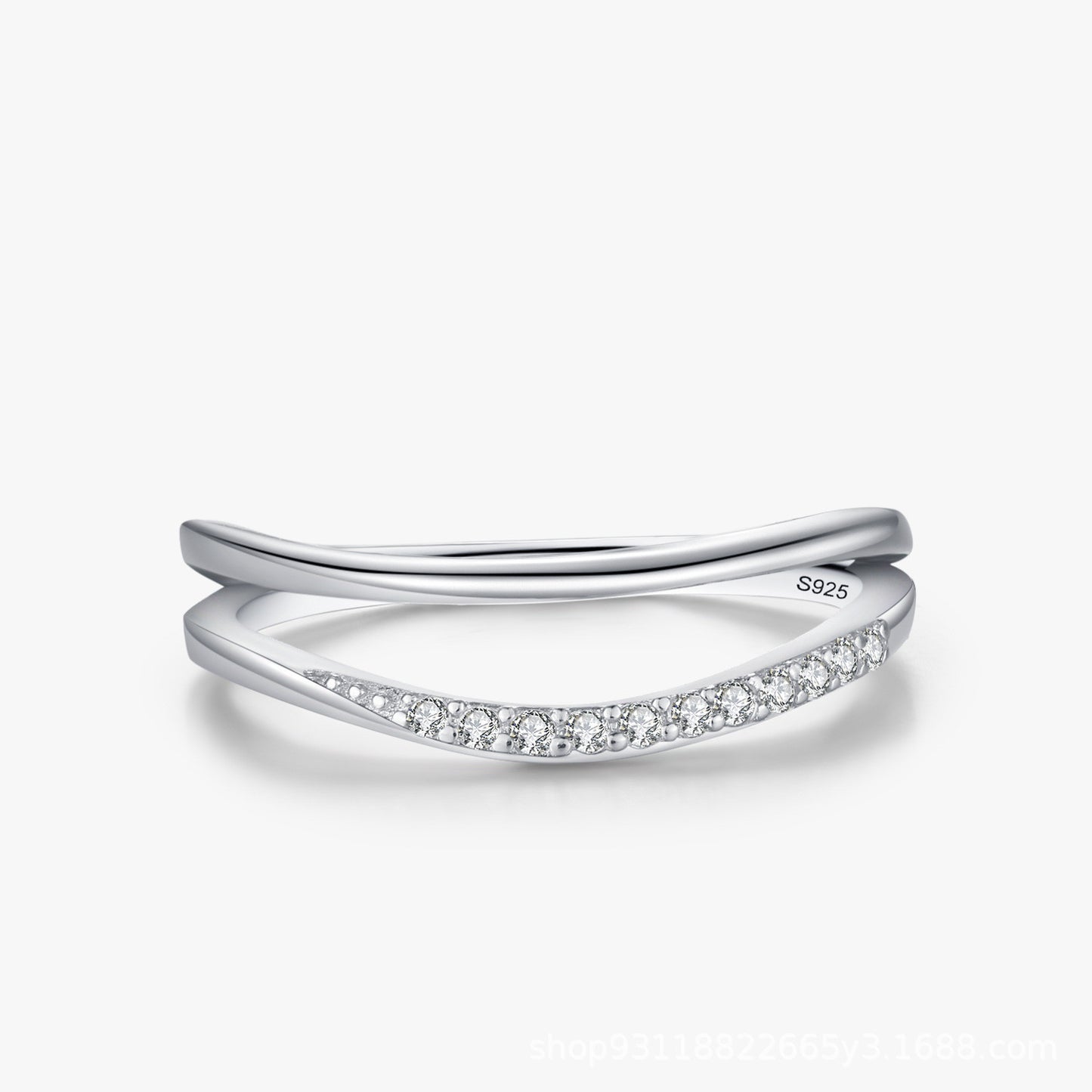 Women's Simple Double-layer Design S925 Sterling Silver Ring