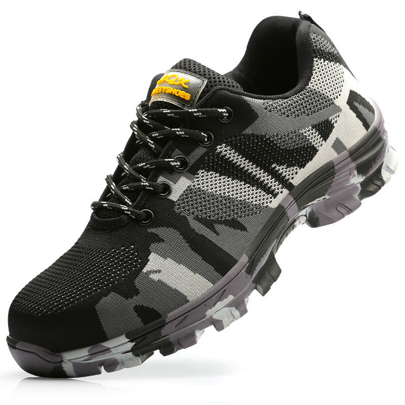 Chaussures de travail légères et antidérapantes Flyknit Safety, anti-écrasement et anti-crevaison, résistantes à l'usure