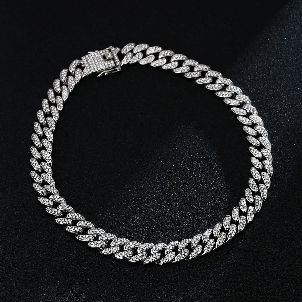 Full Diamond Inlaid Full Diamond Necklace Hipster