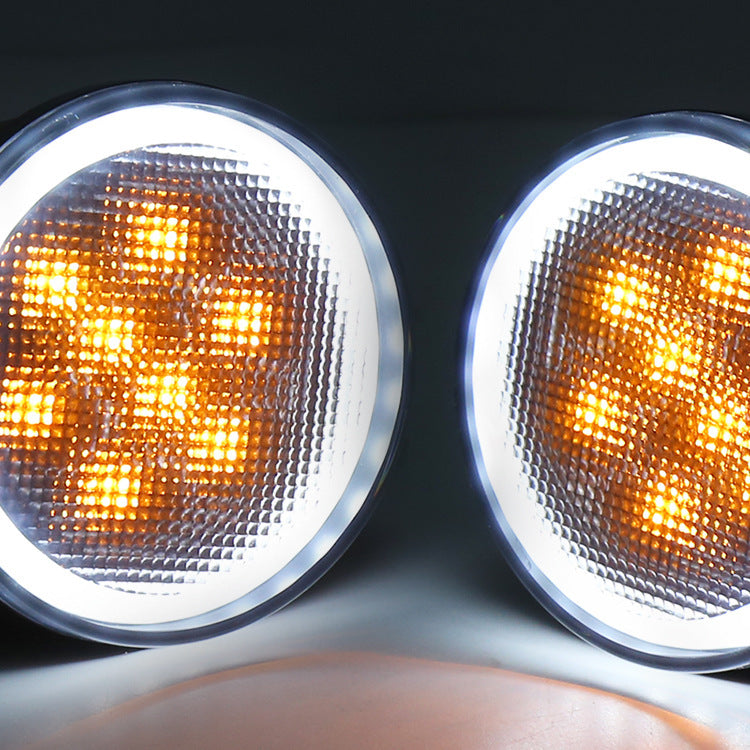 Feux de grille centrale de voiture LED modifiés Wrangler, clignotants d'avertissement, feux de signalisation larges