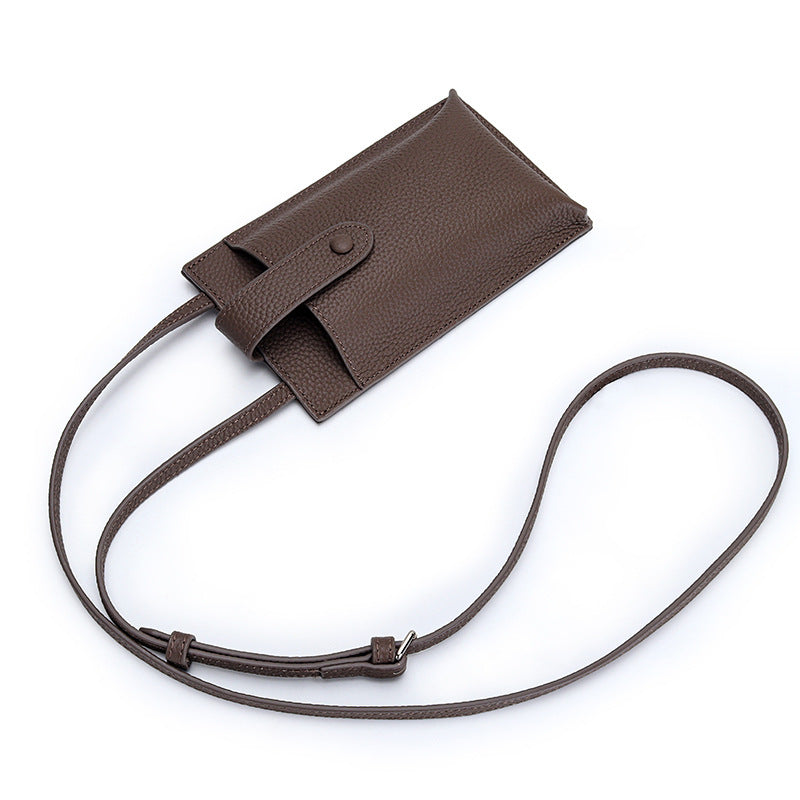 Bolso bandolera pequeño elegante de cuero de vaca de primera capa con un solo hombro