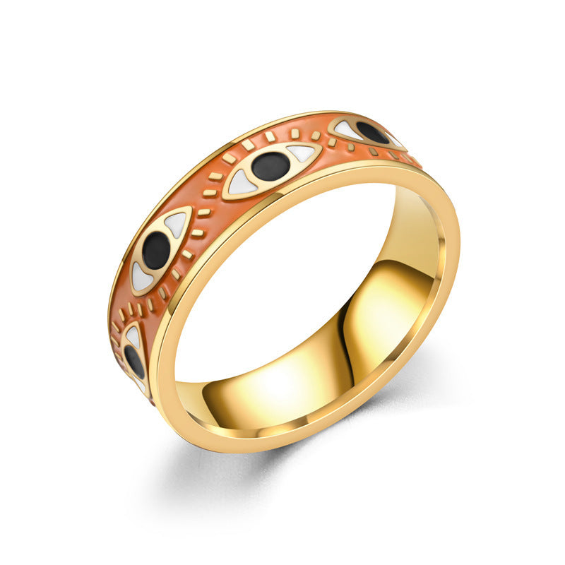 Bague de couple en acier titane à la mode pour femmes