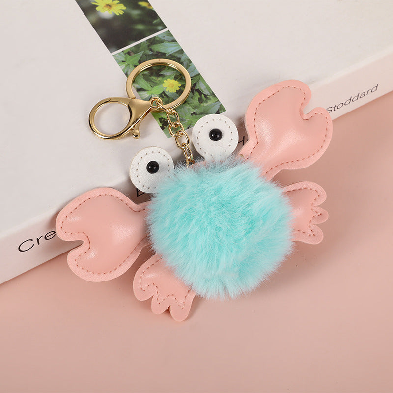 Pendentif porte-clés crabe mignon de dessin animé