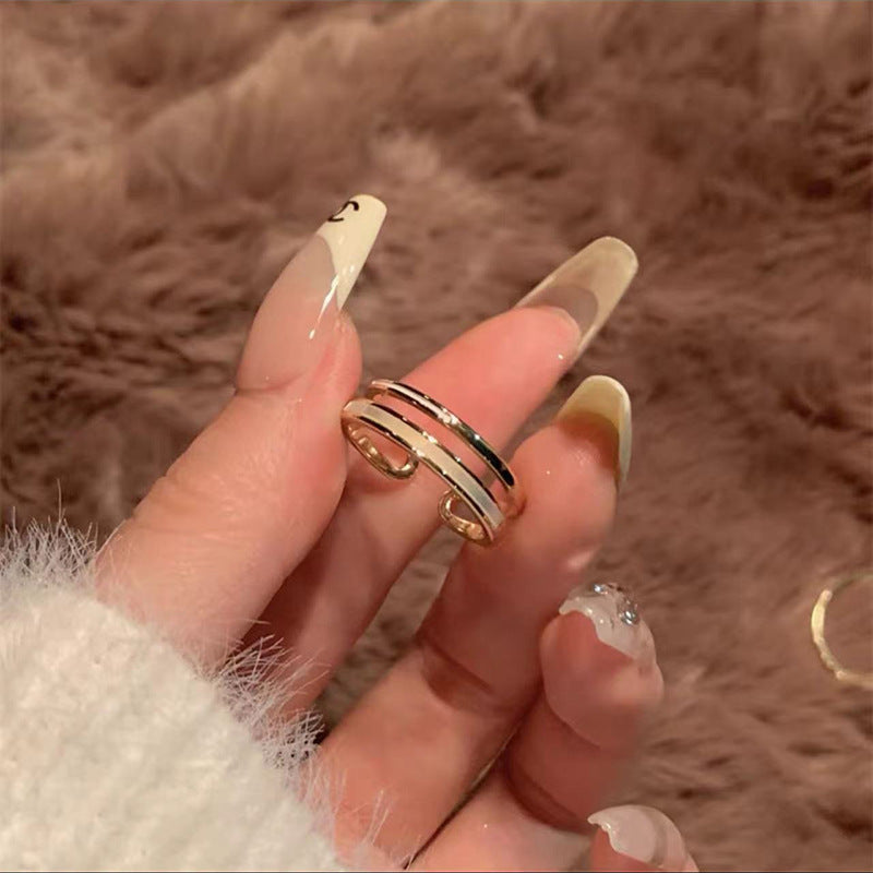 Anillo de piedra Natural ámbar estilo Vintage Maillard para mujer temperamento salvaje