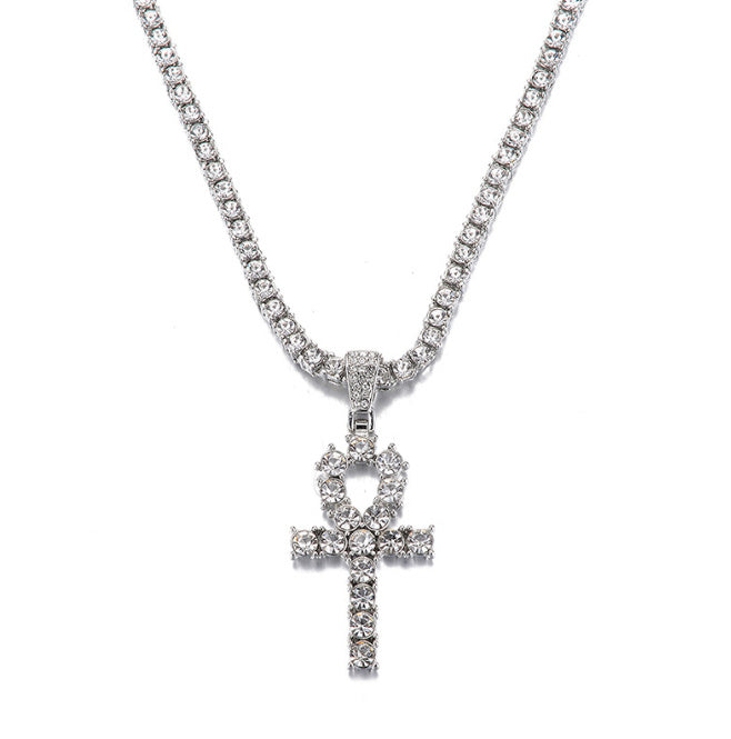 Versatile And High-end Zirconia Cross Necklace