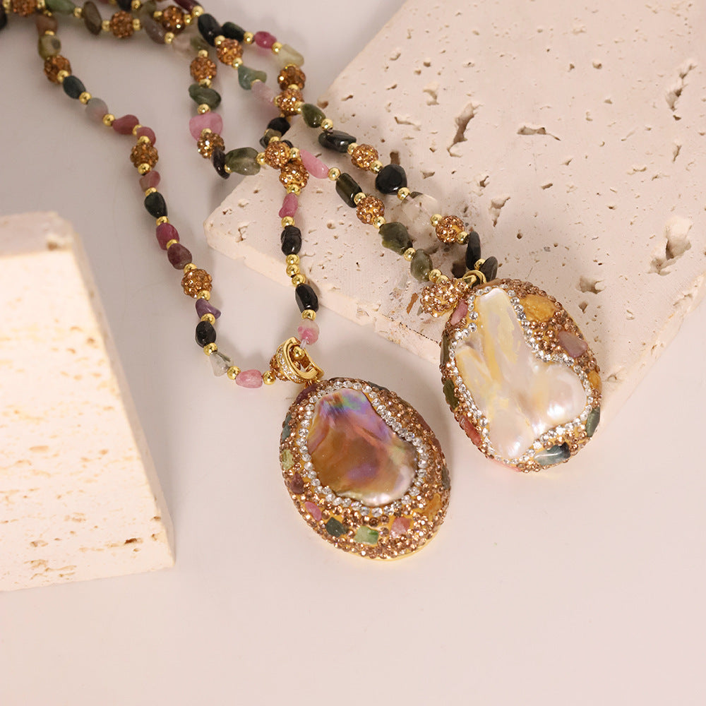 Freshwater Baroque Clavicle Chain Female