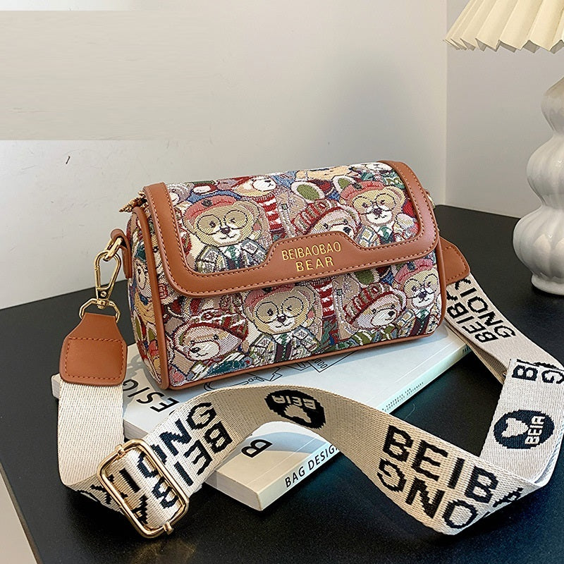 Sac à bandoulière à motif de petit ours de dessin animé, Design d'intérêt particulier, sac à bandoulière à la mode