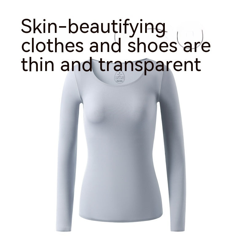 Ropa interior térmica de autocalentamiento de temperatura constante de 37 grados, ropa de invierno ultrafina para el cuidado de la piel, camisa inferior de piel