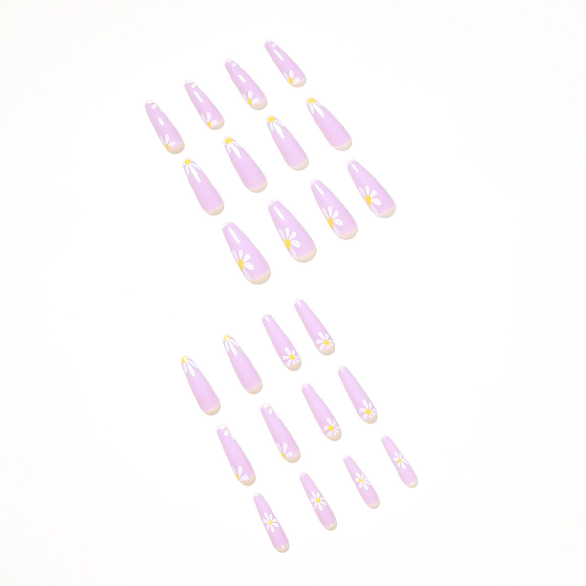 False Nail Pastoral Style Fake Nails Foreign Trade Cross Mirror Direct Supply Nail Stickers Nail Patch Wear Nail Finished Product