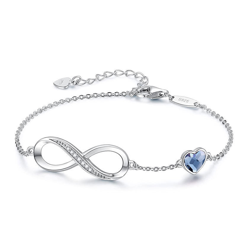 Bracelet Infini Mode Femme En Forme De Coeur