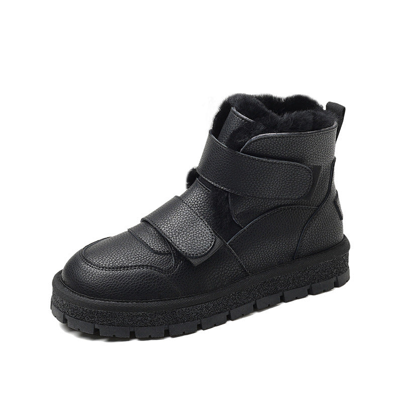 Nouvelles chaussures épaisses doublées de polaire pour femmes