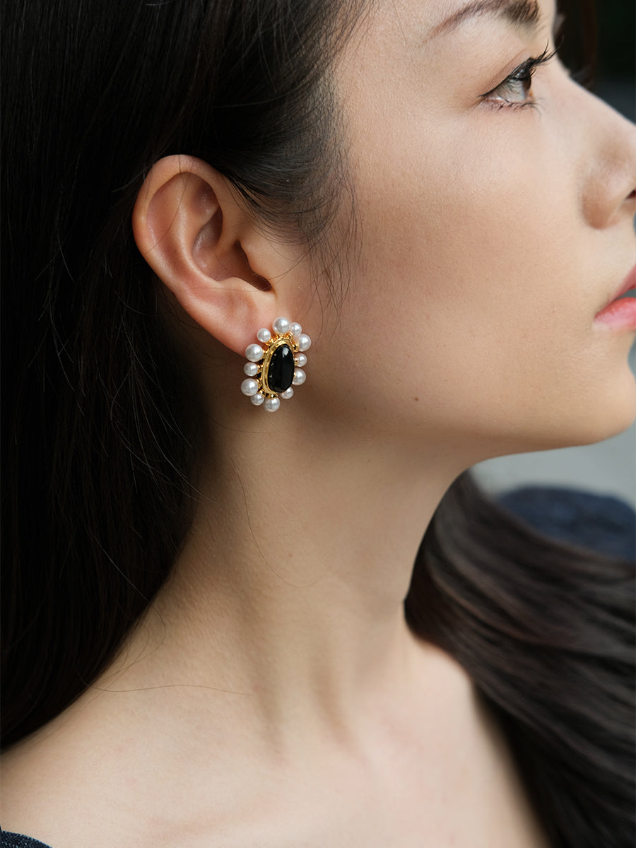 Boucles d'oreilles épingles en argent design pour femmes