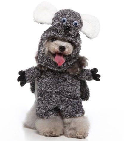 Suministros para mascotas, traje de pie, ropa divertida para perros, traje vertical, vestido de Navidad y Halloween, traje para mascotas