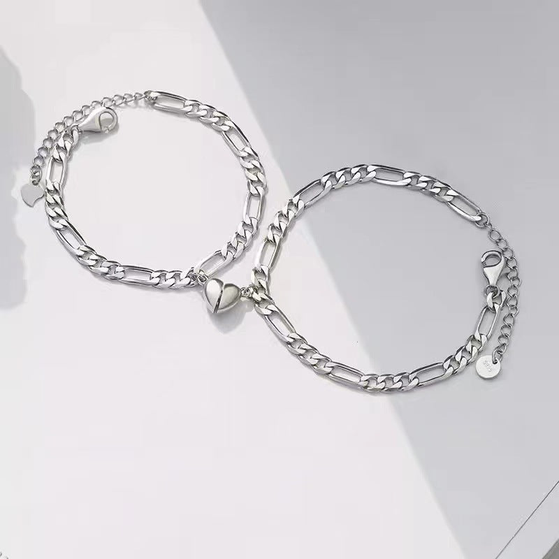 Paire de bracelets de couple magnétiques d'amour de haute qualité de niche