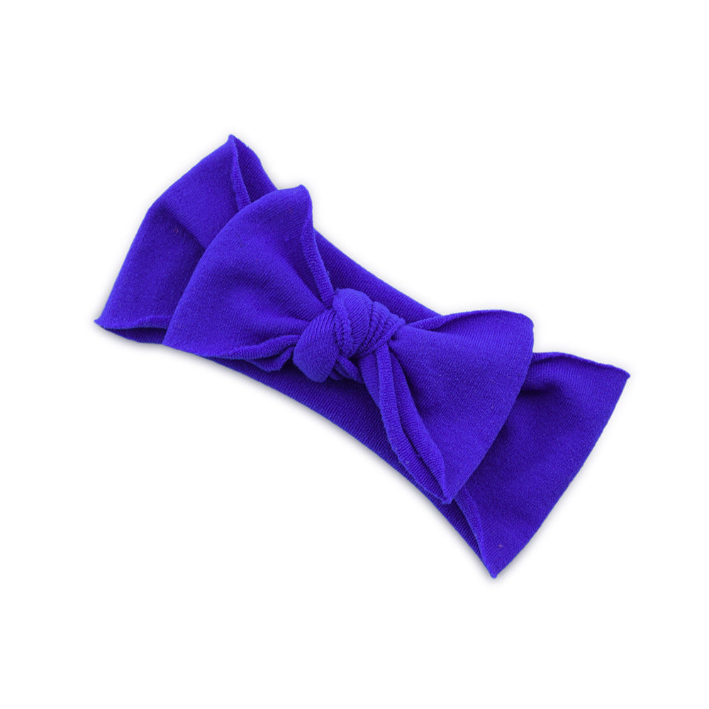 Accessoires pour cheveux de bébé, bandeau noué de couleur unie
