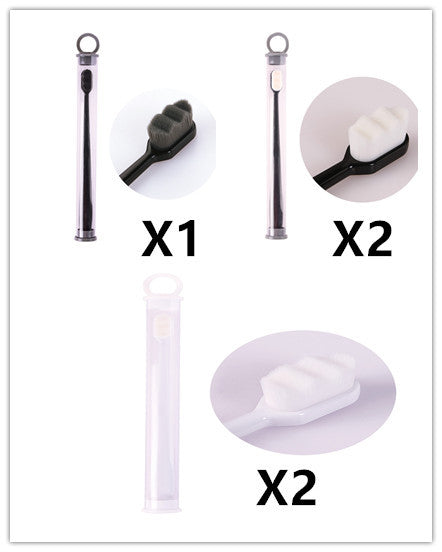 Brosse à dents Ultra-fine, poils Super doux, nettoyage en profondeur, Portable, outils de soins bucco-dentaires, nettoyage buccal, voyage