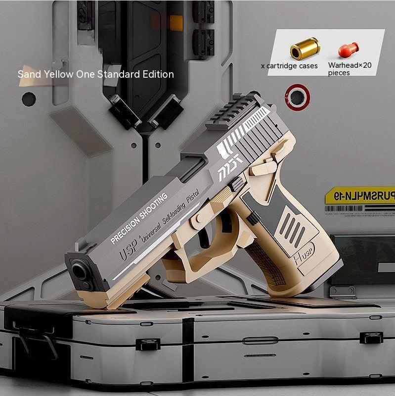 Pistolet jouet à coque à lancement automatique en plastique pour enfants