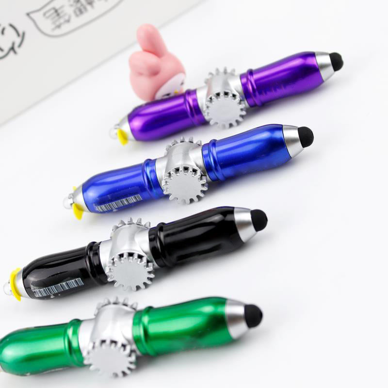 Stylo gyroscopique du bout des doigts, stylo à bille bleu