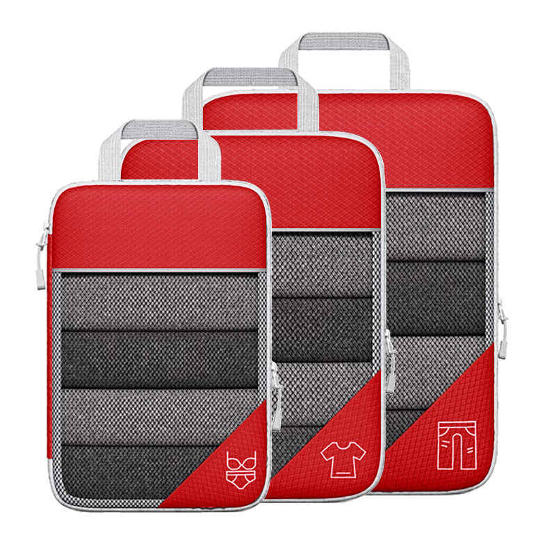Le voyage peut être un sac de rangement à Compression, costume avec sac à chaussures, organisation visuelle des bagages en maille