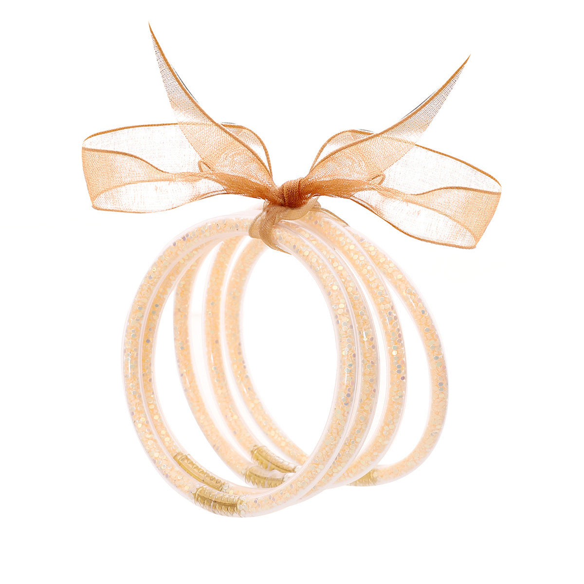 Tube en plastique particules de poudre d'or paillettes cinq bracelets