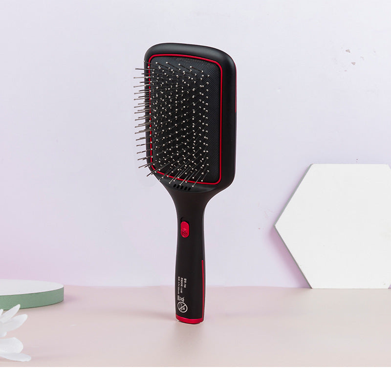 Peigne à cheveux lisses à chargement sans fil, Ion négatif, Vibration soufflante, fournitures de beauté